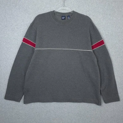 Vintage Gap Sweater Mens Large Gray Y2K 90s Crewneck Pullover Boxy Retro 2000s - Image 1 of 4
