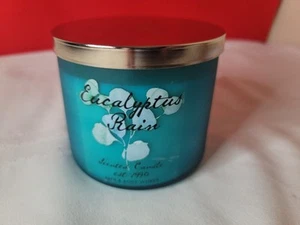 Bath & Body Works Eukalyptus Regen 3-Docht-Duftkerze groß 14,5 Unzen - Bild 1 von 5