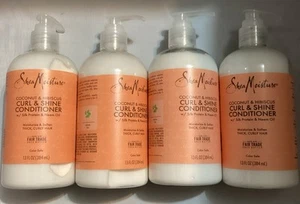 Lot of 4 Shea Moisture Coconut & Hibiscus Curl & Shine Conditioner, 13 Ounce - Picture 1 of 4