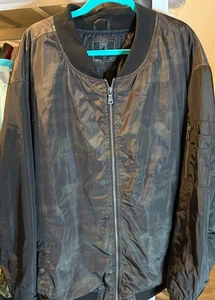 PX Premium FLIGHT JACKET Bomber COAT CAMO/BLACK SZ 4XLT USED - Picture 1 of 5