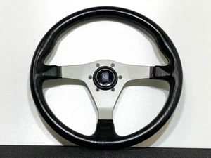 Nardi Gala 30/35 Silver Leather Steering Wheel Old Car Rare Vintage 55q - Picture 1 of 10