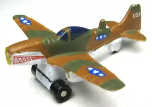VINTAGE 1987 GALOOB MICRO MACHINES P-51 MUSTANG MILITARY FIGHTER AIRPLANE CAMO - Picture 1 of 6
