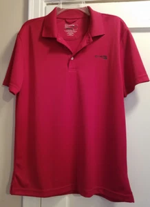 Chaps Mens Red Stay-Dry Custom Fit Short Sleeve Golf Shirt MEDIUM - Picture 1 of 2