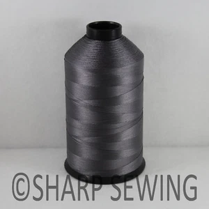 MED GRAY 8OZ N33 2800 YARDS CONE #69 BONDED NYLON THREAD SEW LEATHER CANVAS - Picture 1 of 1