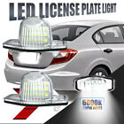 2X Led License Plate Light Super Bright 6000K For Honda Insight 2010-2014