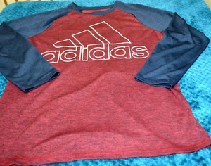 Boys size XL Adidas L/S shirt Maroon and Blue - Picture 1 of 2