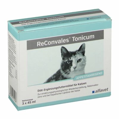 ALFAVET ReConvales Tonicum Katze 3 x 45 ml Aufbaunahrung Rekonvaleszenz