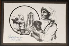 Saint Mother Teresa Signed Auto Autographed Print Photo JSA LOA