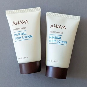 2x Loción Corporal Mineral Agua del Mar Muerto Ahava - Tamaño de Viaje - Total 2.6oz/80ml - Imagen 1 de 2