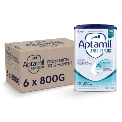 Aptamil Anti-Reflux Baby Milk Powder x 6 tins (800g) - Image 1 of 2