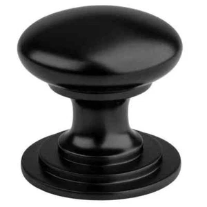 Carlisle Brass Victorian Cupboard Knob,Matt Black,50mm diameter (M47EMB) - Picture 1 of 2