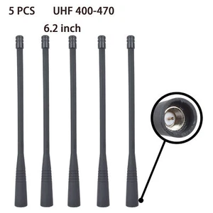 Lote de 5 antenas látigo UHF 6.2 para radio VX168 VX170 VX177 VX180 VX210 VX228 - Imagen 1 de 3