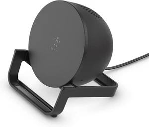 Belkin 10W Qi Wireless Fast Charging Stand w/ Bluetooth Speaker - Black NEW - Picture 1 of 8