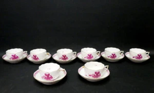 1 von 8 Herend Hvngary, Porzellan Tasse, Untertasse, Apponyi Purpur, 704/AP, - Picture 1 of 20