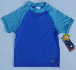 Speedo Swim Youth Size S Radiant Blue UV 50 Block The Burn Swim Shirt New  - Picture 1 of 3