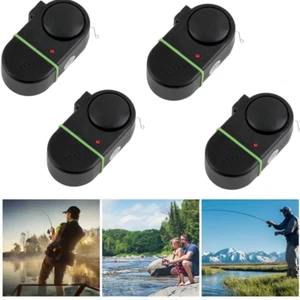 4Pcs Electronic LED Light Fishing Bite Sound Alarm Alert Bell Clip On Fish Rod - Picture 1 of 18
