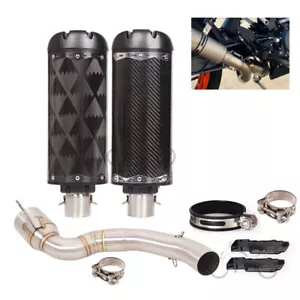 Carbon Muffler Exhaust Mid Pipe System Modified for DUKE 200 2020 2021 2022 2023 - Picture 1 of 12