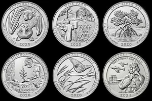 2020/2021 P&D All 12 National Parks ATB Brilliant Uncirculated Quarters SET BU - Picture 1 of 11