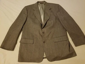 Mens Brooks Brothers Wool Jacket Blazer 44R Khaki Beige Brown - Picture 1 of 11