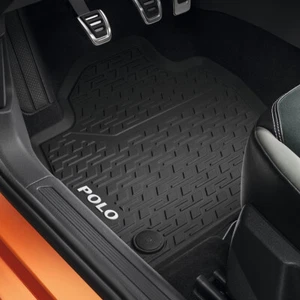Genuine Volkswagen Polo 2022 onwards Rubber Floor  Mats Set  Front and Rear  RHD - Picture 1 of 1