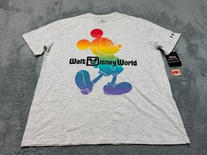NEW Walt Disney World Shirt Adult XL Gray Mickey Mouse Rainbow Pride Parks - Picture 1 of 7