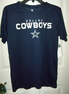 Dallas Cowboys Football Polyester Short Sleeve Shirt Boys Youth Size 10 / 12 NWT - Picture 1 of 1