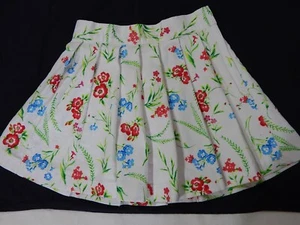 Janie and Jack Girls Size 7 Floral Lined Pique White Skirt Spring and Summer 100 - Picture 1 of 6