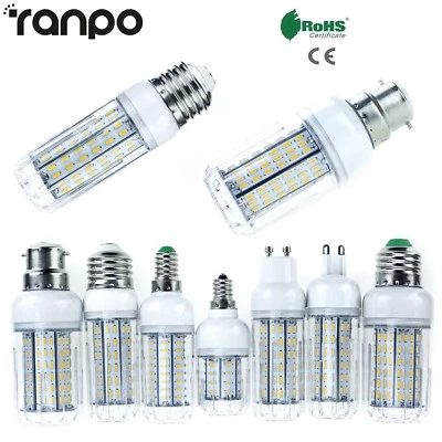 LED Corn Bulb E26 E27 E12 E14 G9 GU10 10W 20W 25W 30W 4014 SMD Light Lamp RK214 - Image 1 of 4