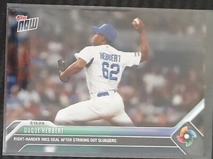 2023 Topps Now Duque Hebbert  Inks Deal w/ Tigers WBC-42 Team Nicaragua