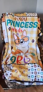 Blanket Throw, Corgi, 50x60, Dog, Super Soft, Every Princess needs a Corgi - Picture 1 of 4