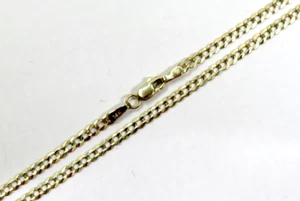L@@K Beautiful Solid 14K Yellow Gold Curb Cuban Chain Necklace 18.75" unisex - Picture 1 of 12