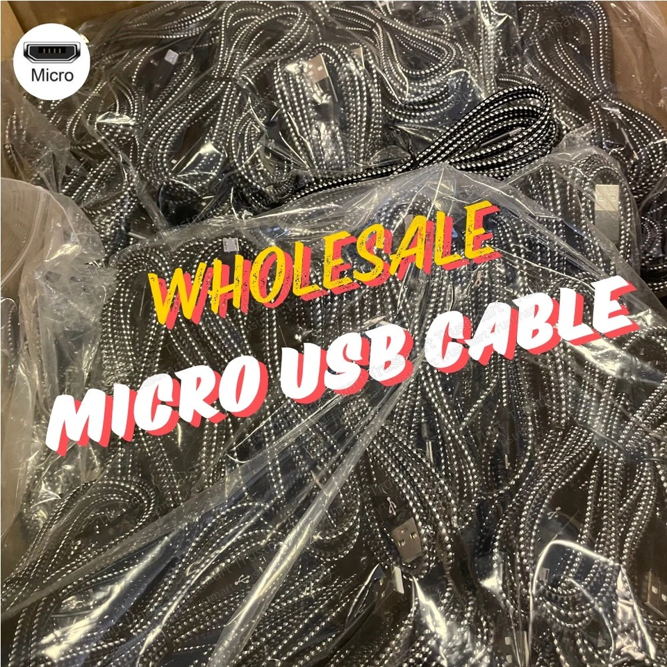 LOTE de cable de carga rápida microUSB de 3/6/10 pies para cargador de teléfono Samsung Android Foto 1 de 4