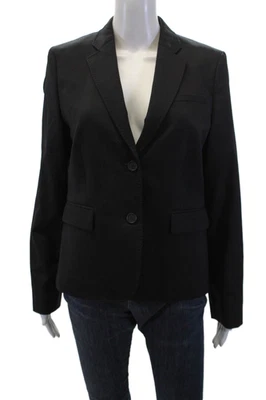 Brooks Brothers 女式羊毛双扣西装外套黑色 8 码 — 第 1/4 张图片