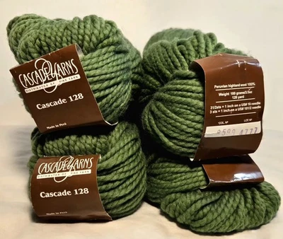 НОВЫЙ 4 мотка лот каскад 128 коренастый громоздкий 100% перуанский Highland шерсти пряжи #8599  - Изображение 1 из 4