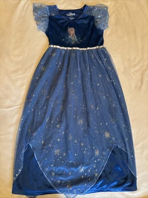 BR) Disney замороженные 2 девочек размер средний платье синий - Изображение 1 из 3