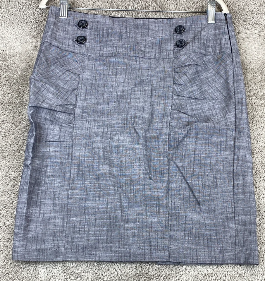 Falda Lápiz HeartSoul Career Marinero Juniors Talla 9 Negra Gris Plisada abertura Foto 1 de 4