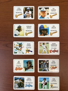 1981 Perma-Graphic Credit Cards (Garvey, Seaver, Carew, Etc) Lot Of 10 Cards!!