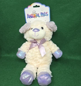 Kellytoy Welpe Hund Plüsch Creme Lila Stofftier Kumpel Kuscheltier Weich Neu - Bild 1 von 13