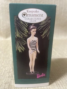 1995 Hallmark Keepsake Collector's Club Ornament Barbie Brunette Debut 1959 NIB - Picture 1 of 7