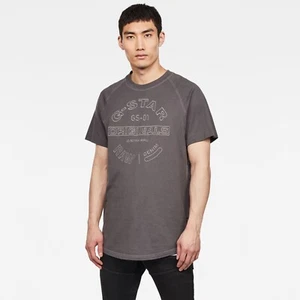 NWT Mens G-Star Raw Originals GR T-Shirt Light Shadow Gray Smooth Organic Cotton - Picture 1 of 6