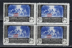 ESPAÑA CABO-JUBY 1944 EDIFIL 150** BLOQUE DE 4 - Imagen 1 de 2