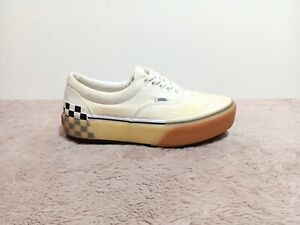 Vans Era Stacked Womens Size 10 White Checkerboard Gum Platform Sneakers Shoes