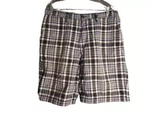 Pantalones Cortos Sonoma Multicolor Azul A Cuadros Con Bolsillos 10” Entrepierna Para Hombre 36 - Imagen 1 de 7