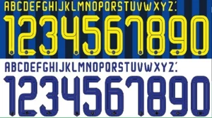 Inter Milan 2016-2017 Home/Away Football Nameset Build Your Own Name and Numbers - Picture 1 of 1