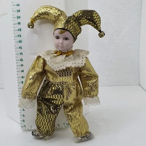 Vintage Porzelan Puppe, Klein Clown, Cca 21cm - Bild 1 von 5