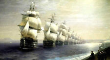 Oil Ivan Constantinovich Aivazovsky - Parade of the Black Sea Fleet in 1849 36"