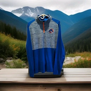 NCAA Boise State Broncos Captivating Quarter-Zip Long Sleeve L NWOT - Picture 1 of 6