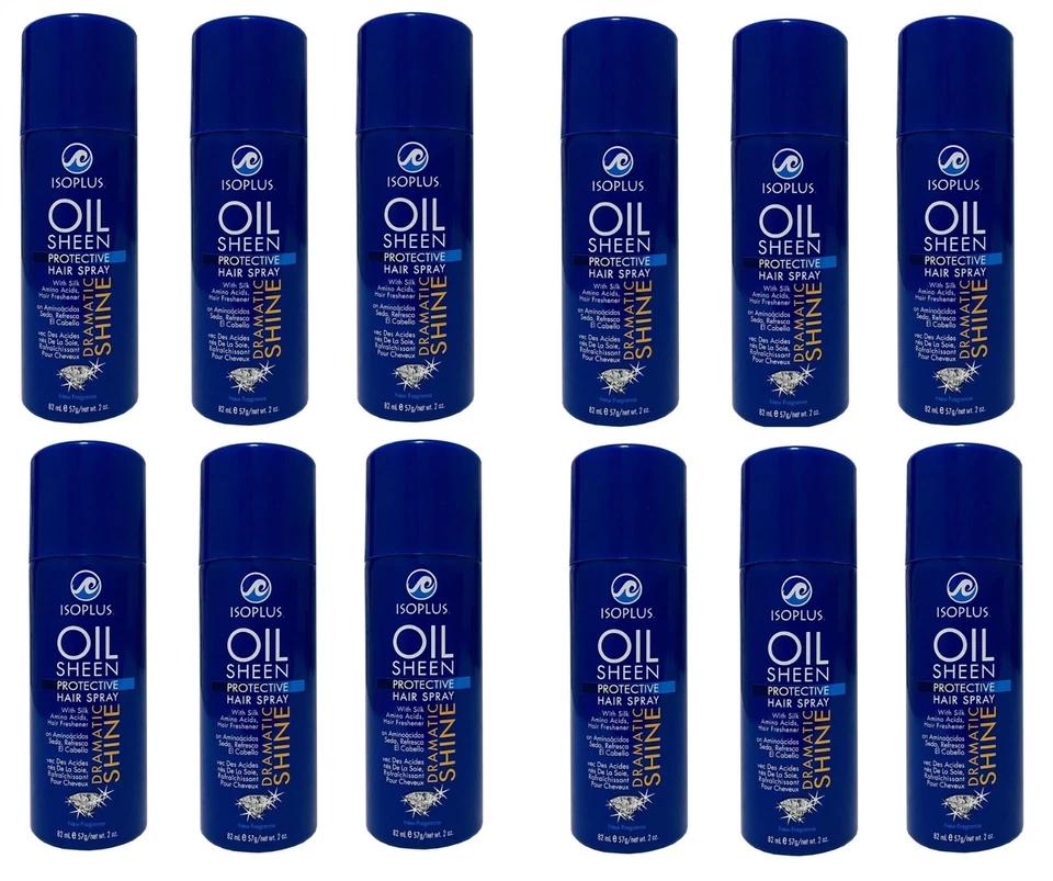 Spray para el cabello BL Isoplus Oil Sheen 2 oz X 12 piezas Foto 1 de 1