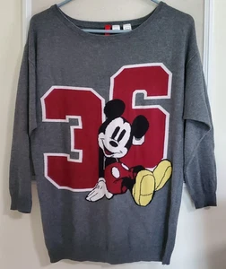 H&M Disney Mickey Mouse leichter Pullover Shirt 3/4 Arm Größe 2/Small - Bild 1 von 12