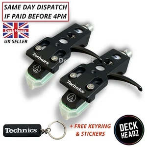 2 x Technics Headshell With AT-VM95E Cartridge & Replacement Stylus + FREE GIFTS - Picture 1 of 10